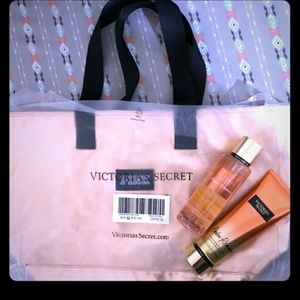 Victoria Secret Bag & 2pc Amber Romance set NWT